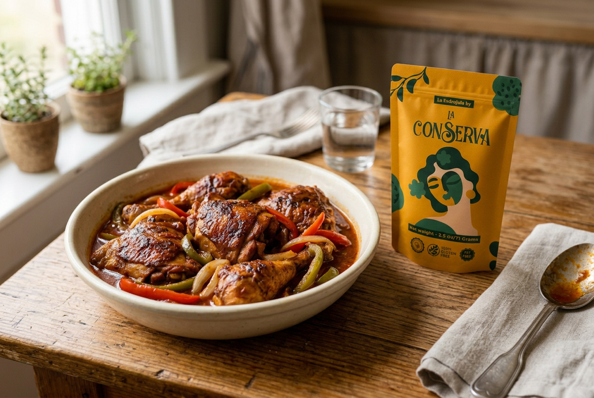 Braised chicken with La Esdrújula