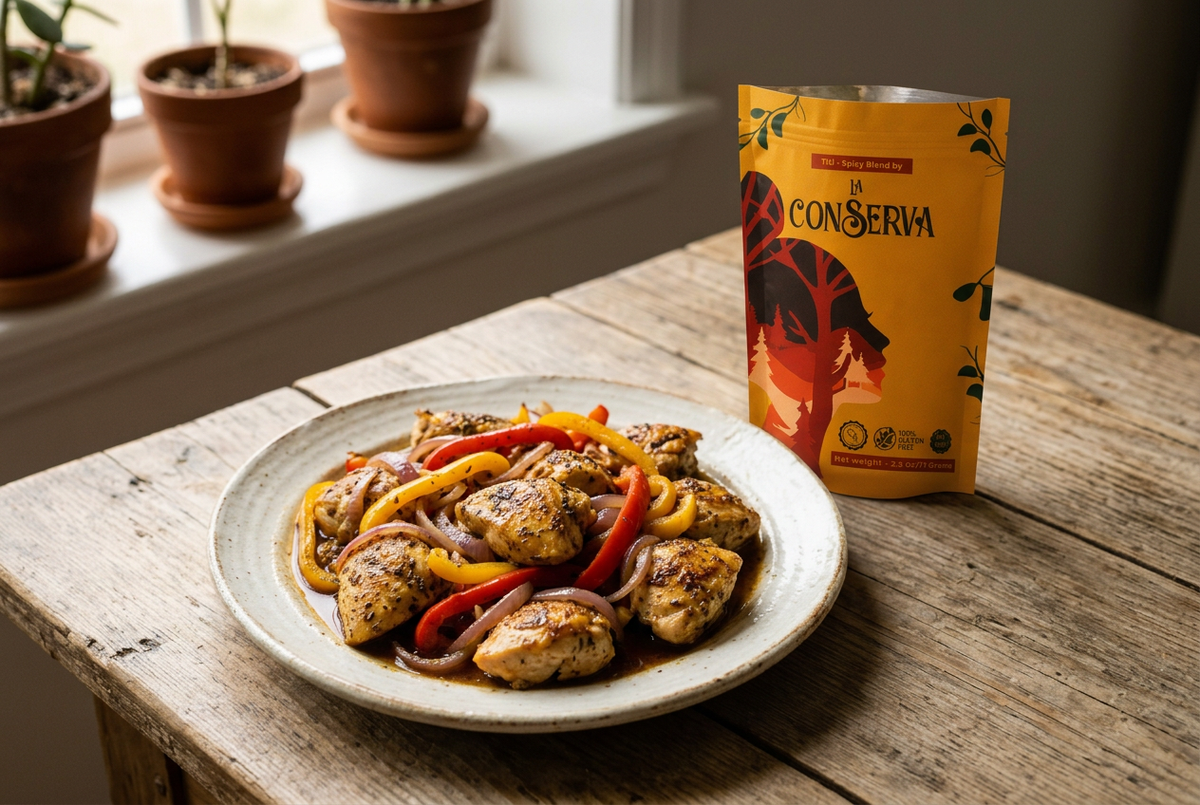 Chicken and Tití pouch, recomposed