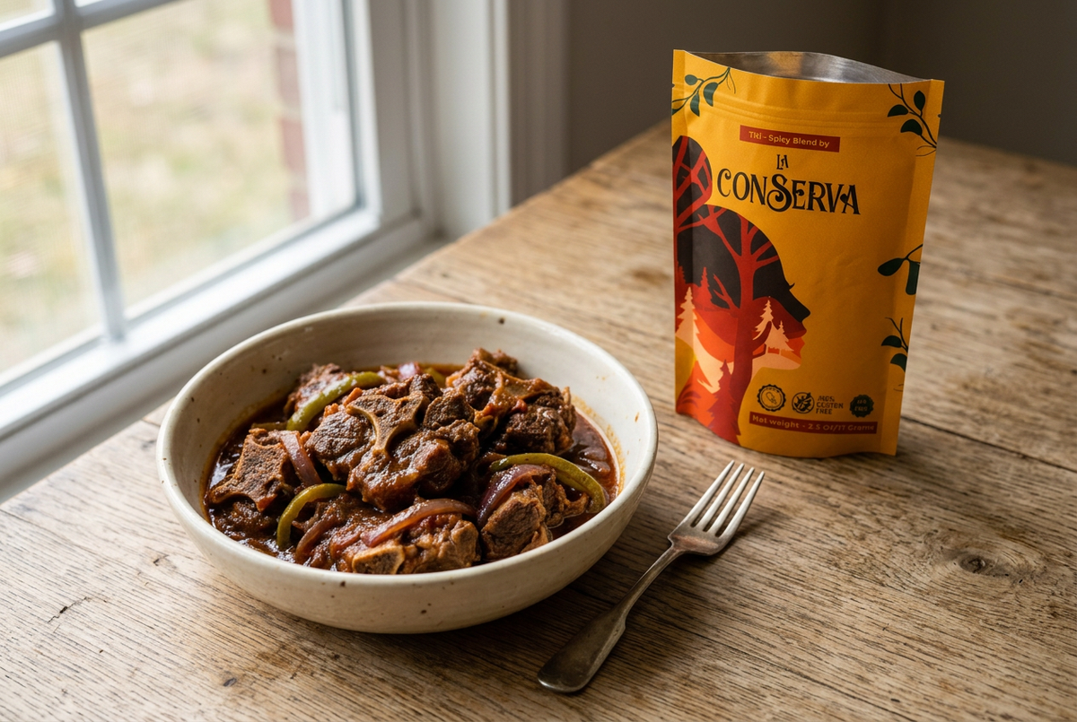 Goat dish and Tití pouch, recomposed