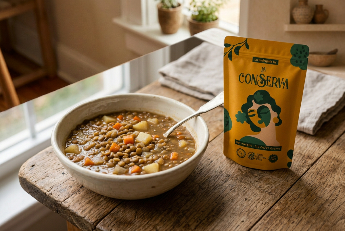 Lentil stew with La Esdrújula