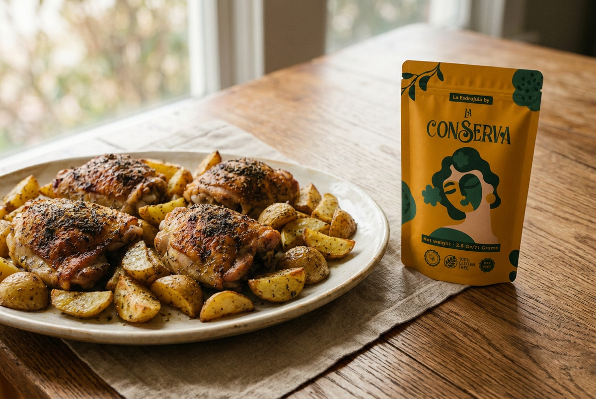 Roasted chicken with La Esdrújula