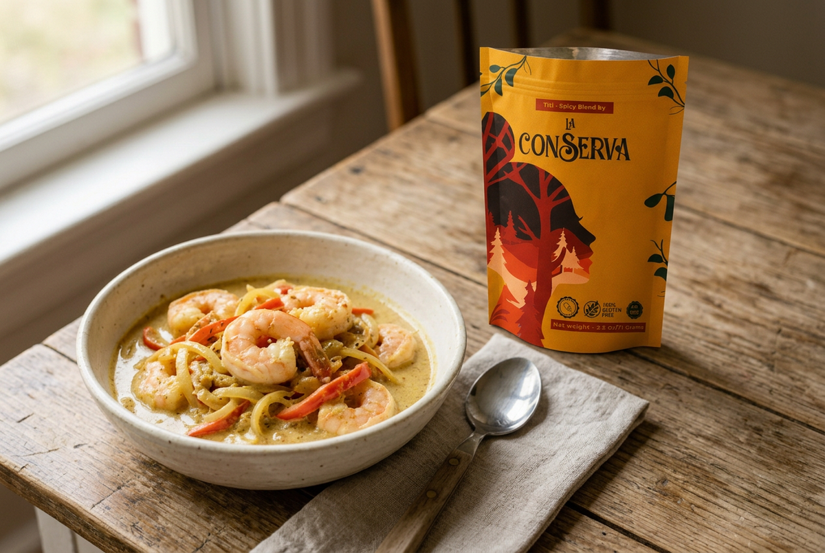 Shrimp and Tití pouch, recomposed
