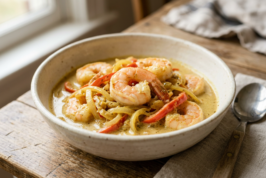 Caribbean Coconut Curry Shrimp